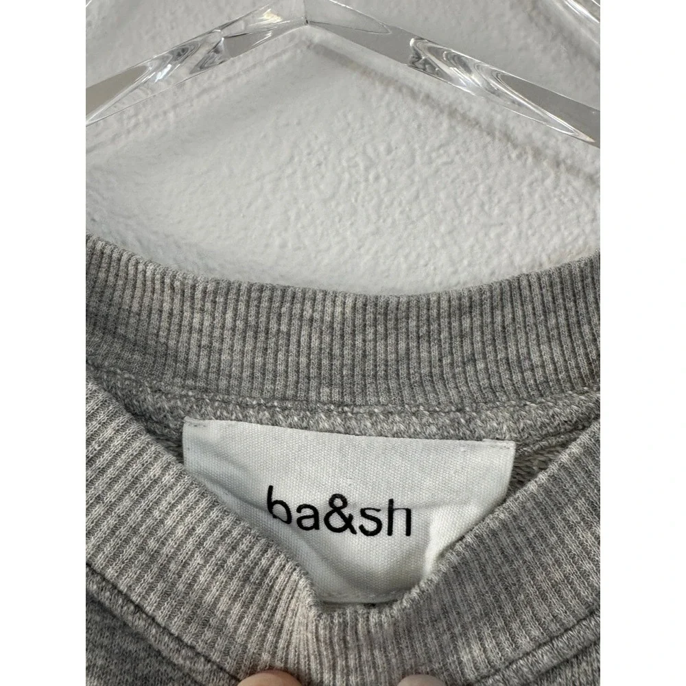 BA&SH | Rare Brice Sweatshirt Paris Crewneck Comfy Grey Relaxed Fit - Picture 4 of 5